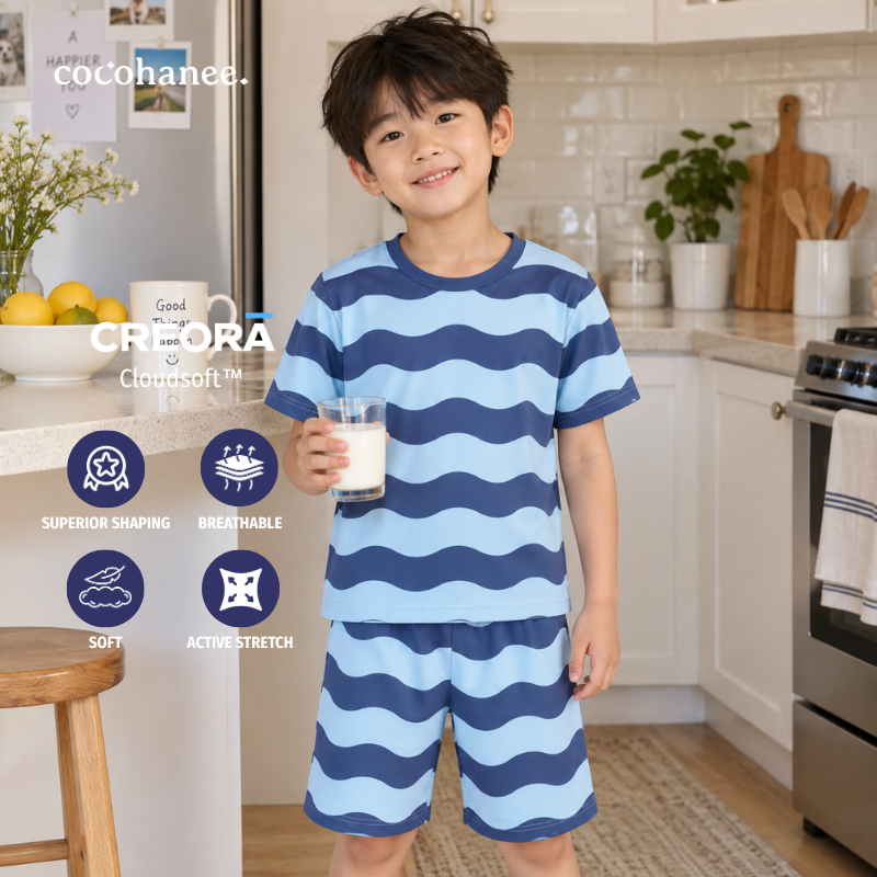 Cocohanee Classic Summer Vibe - Short Pajamas Jelly Wave