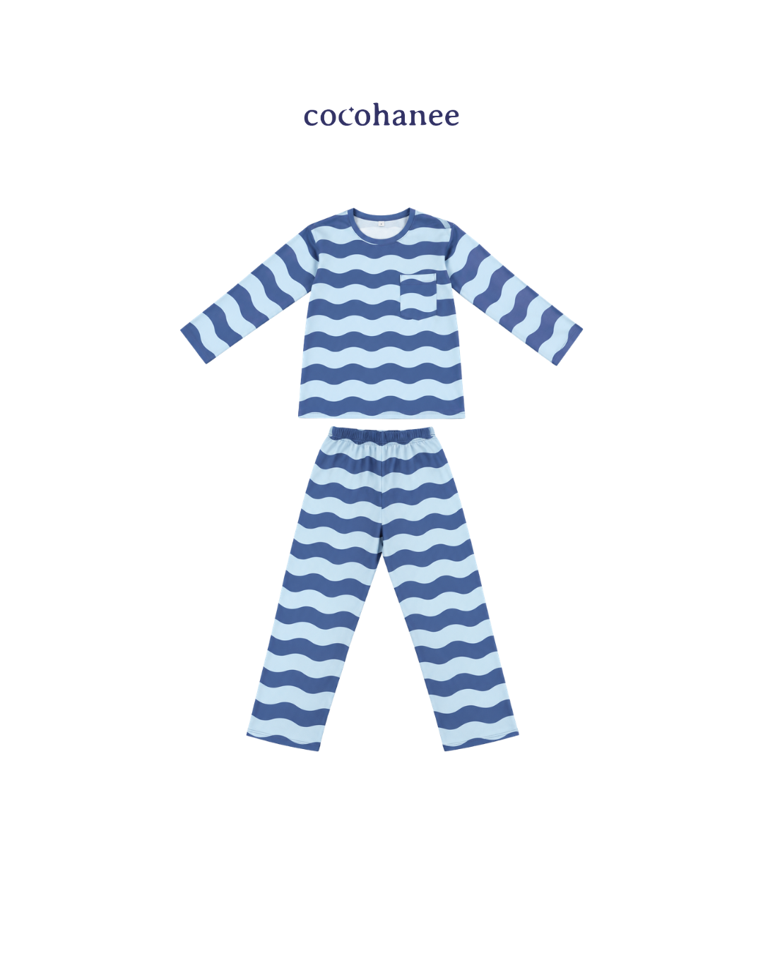 Cocohanee Classic Summer Vibe - Lune Long Pajamas Jelly Wave