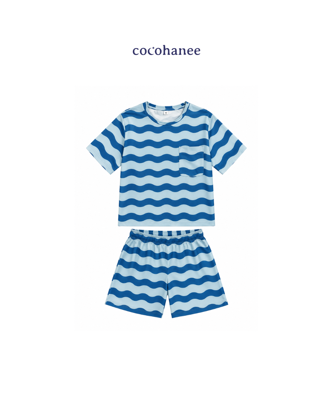 Cocohanee Classic Summer Vibe - Lune Short Pajamas Jelly Wave