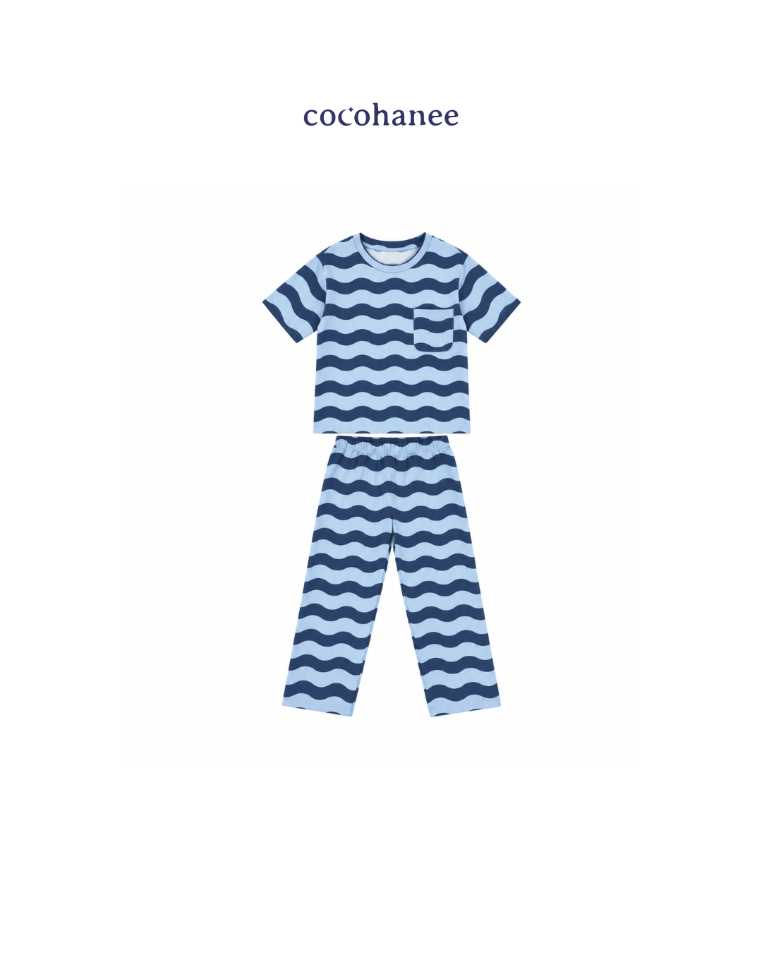 Cocohanee Classic Summer Vibe - Lune Cozy Pajamas Jelly Wave