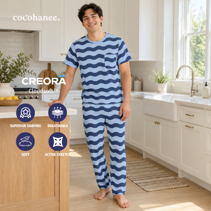 Cocohanee Classic Summer Vibe - Lune Cozy Pajamas Jelly Wave
