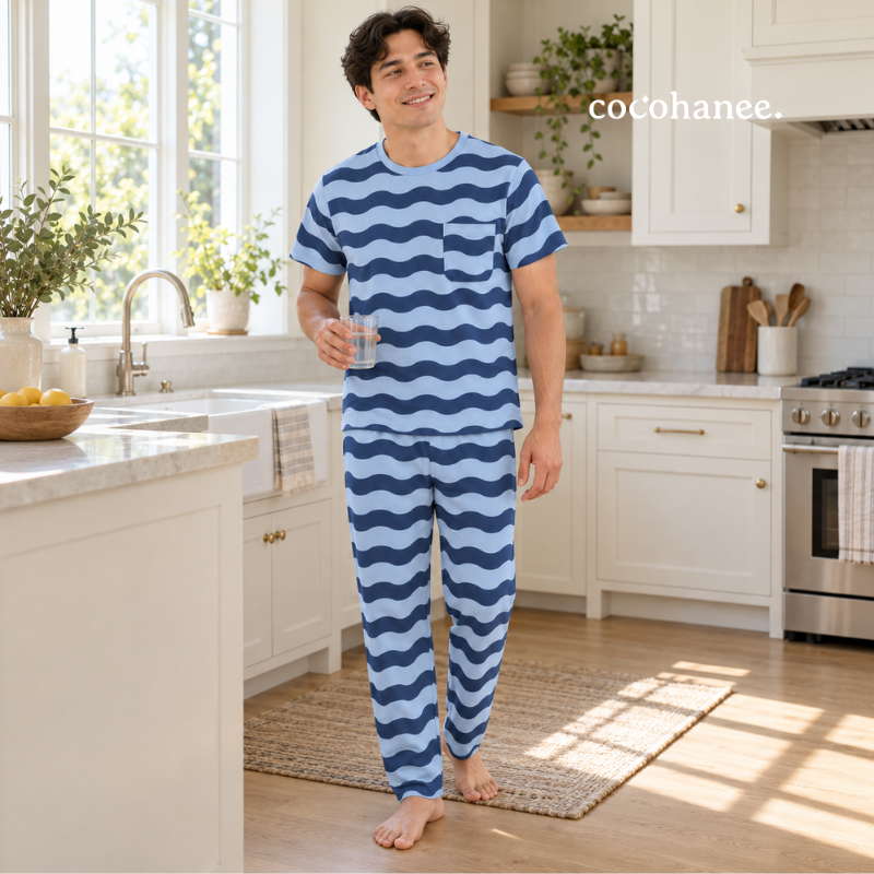 Cocohanee Classic Summer Vibe - Lune Cozy Pajamas Jelly Wave