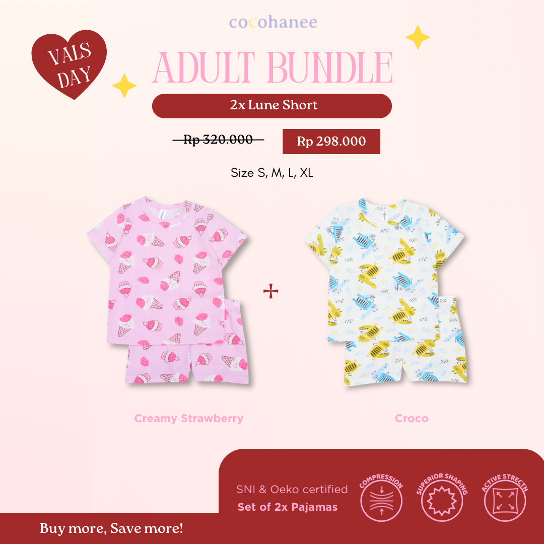 Bundle of 2 - Lune Short - Piyama Tidur Dewasa