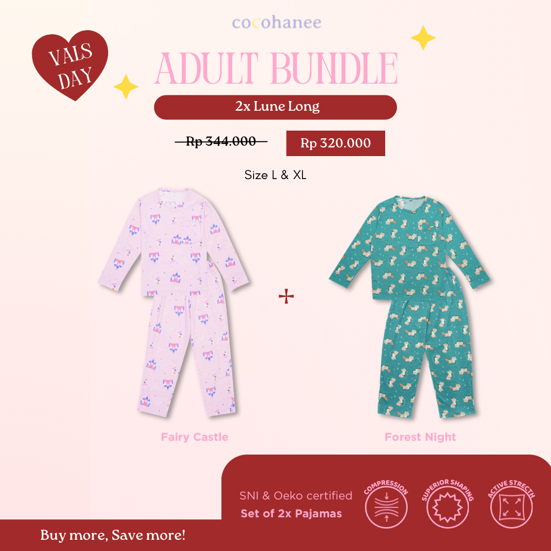 Bundle of 2 - Lune Long - Piyama Tidur Dewasa
