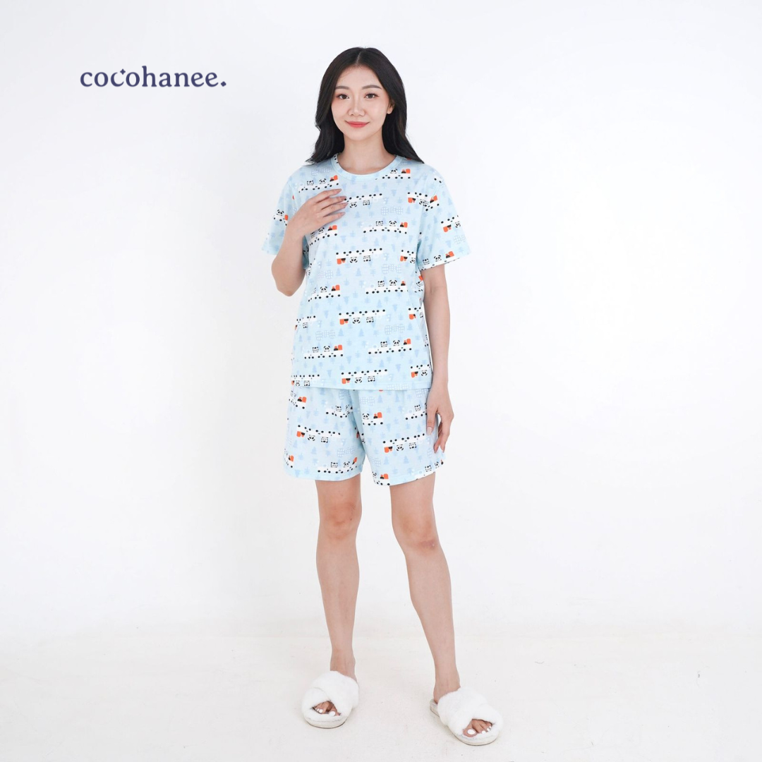 Cocohanee - Animal Train Adult Short Pajamas - Piyama Tidur Dewasa