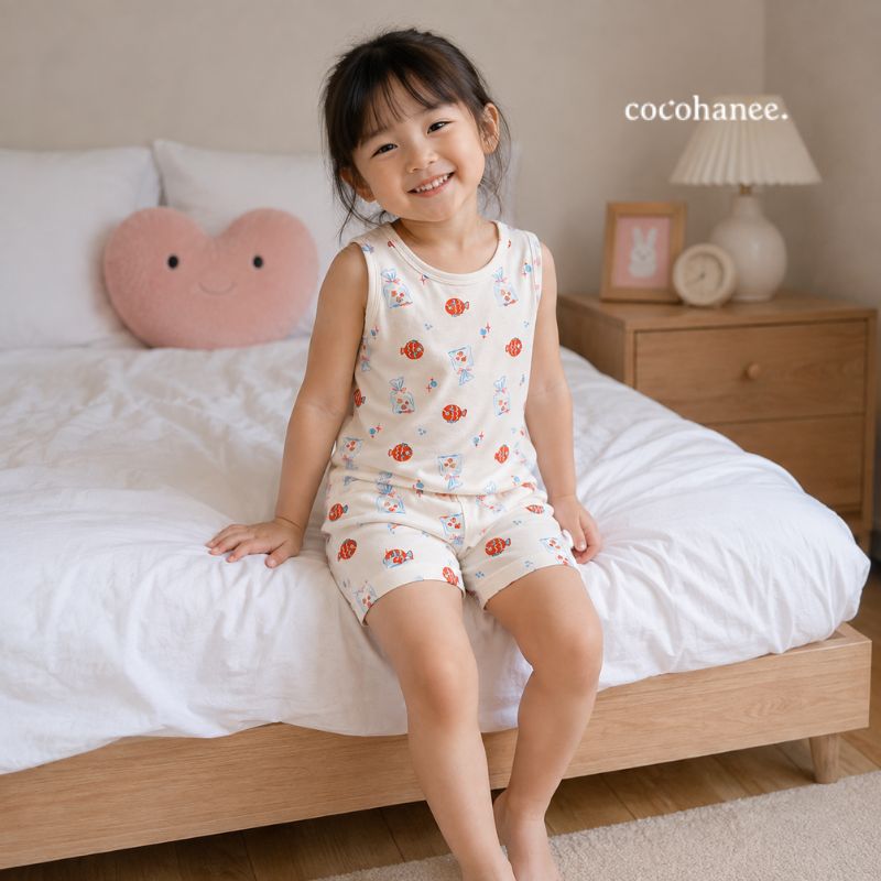 Cocohanee Local Market - Sleeveless Set Pajamas Fish Market