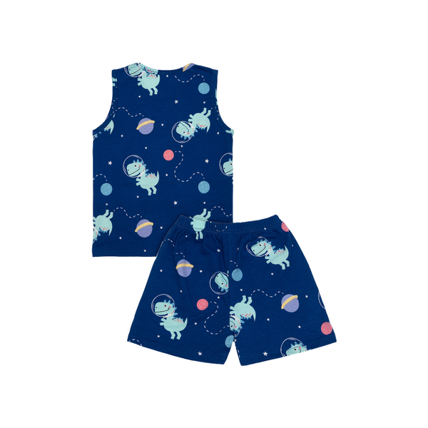 Cocohanee - Cosmic Dino Sleeveless Set - Setelan Anak Tanpa Lengan