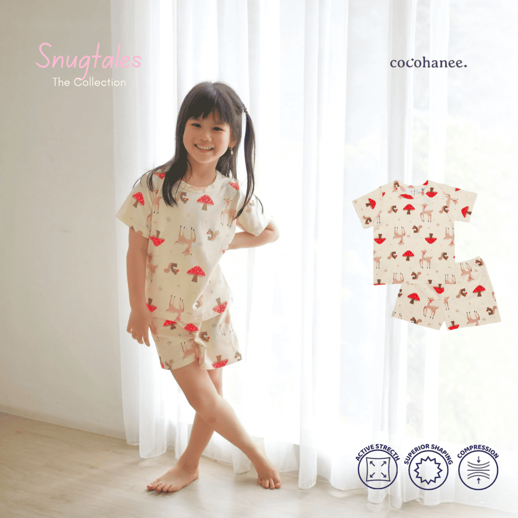 Cocohanee - Autumn Meadow Short Pajamas - Piyama Tidur Anak