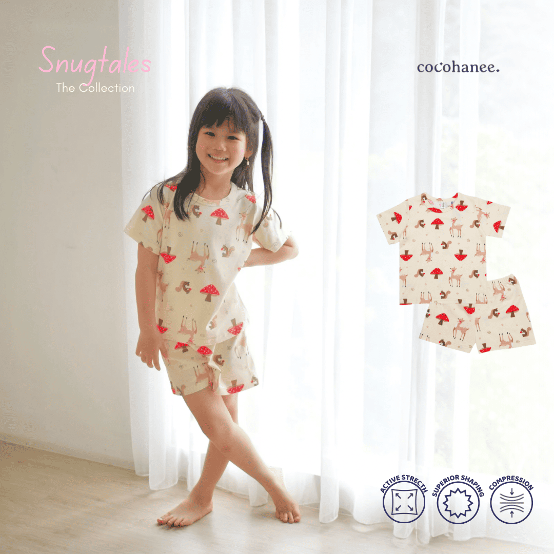 Cocohanee - Autumn Meadow Short Pajamas - Piyama Tidur Anak