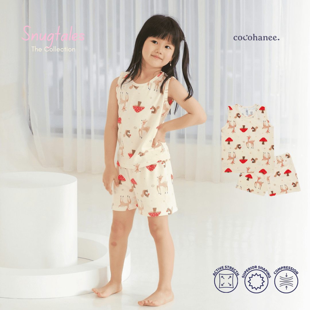 Cocohanee - Autumn Meadow - Sleeveless Set - Setelan Anak Tanpa Lengan