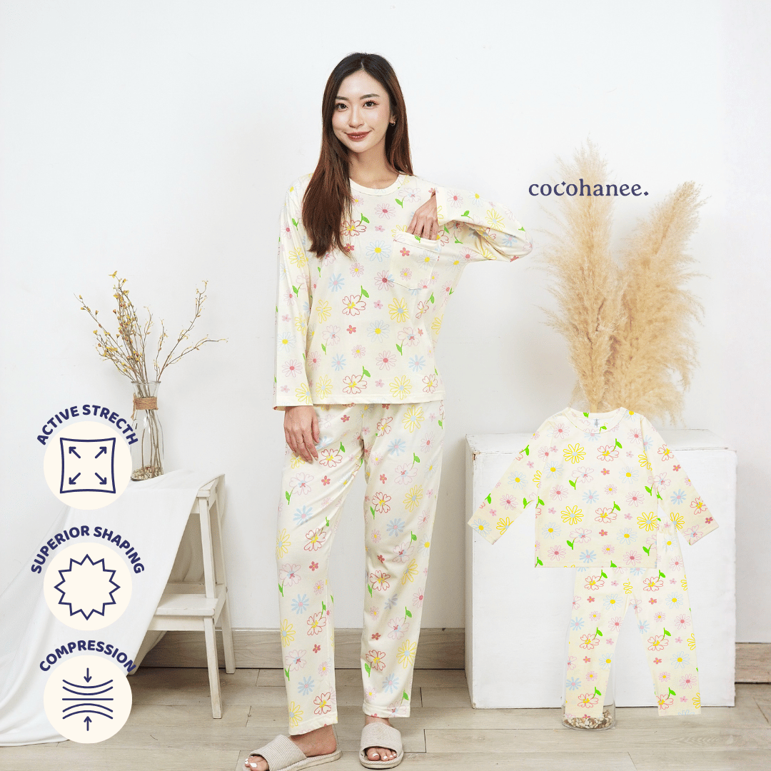 Blooming Flowers - Lune Long - Piyama Tidur Dewasa