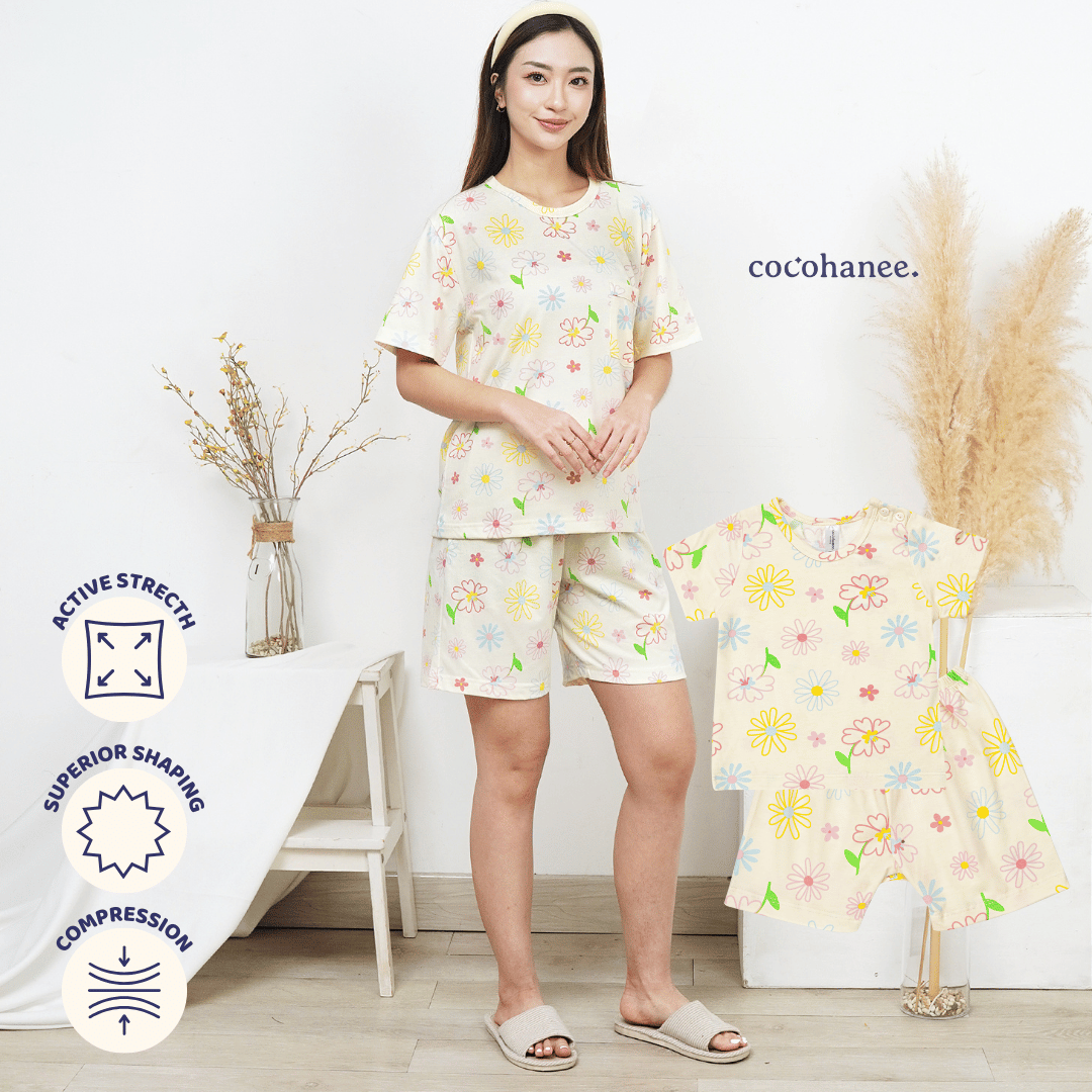 Blooming Flowers - Lune Short - Piyama Tidur Dewasa