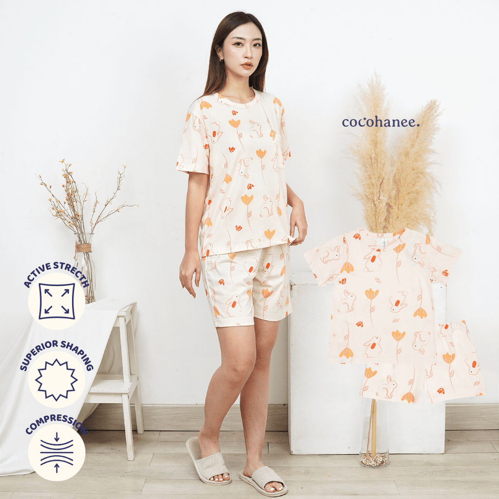 Bunny Petals - Lune Short - Piyama Tidur Dewasa