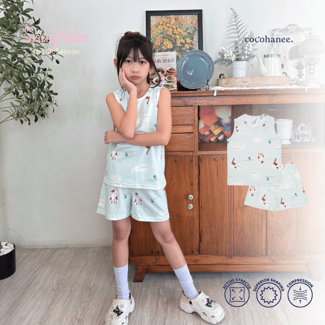 Cocohanee - Cats Playground - Sleeveless Set - Setelan Anak Tanpa Lengan