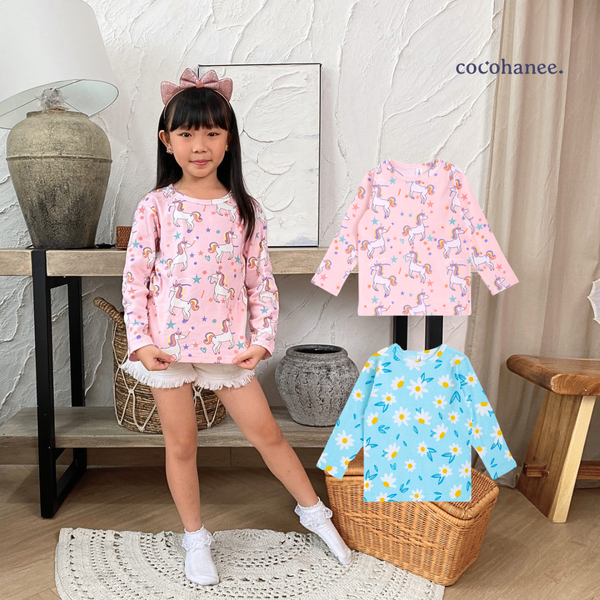 Cocohanee - Dreamland Long Top - Kaos Lengan Panjang Anak Motif