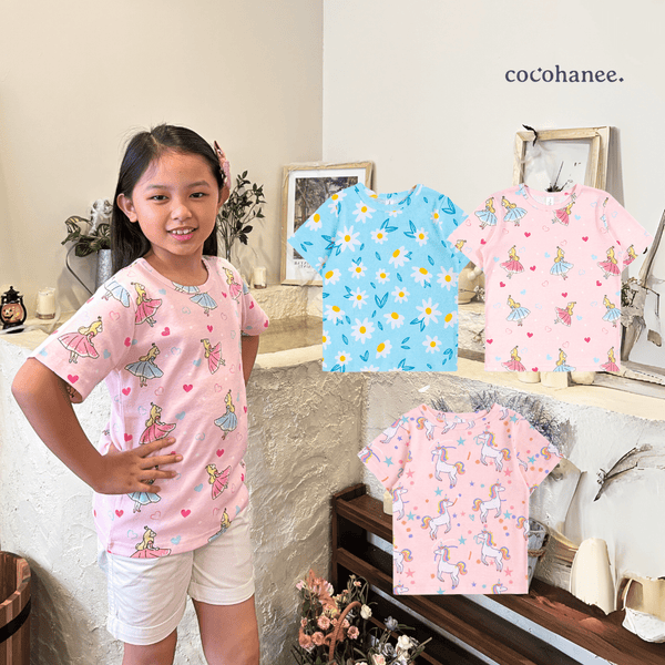 Cocohanee - Dreamland Short Top - Kaos Lengan Pendek Anak Motif