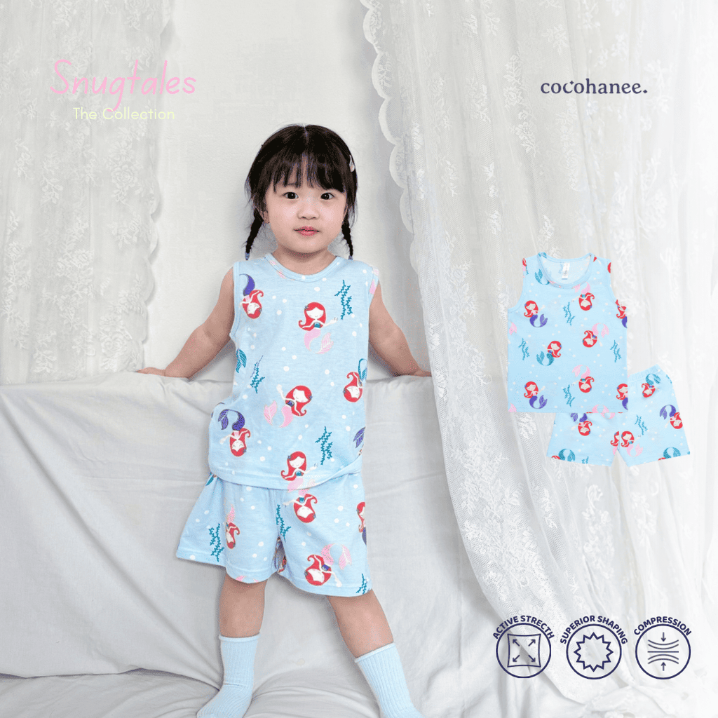 Cocohanee - Mermaid World - Sleeveless Set - Setelan Anak Tanpa Lengan