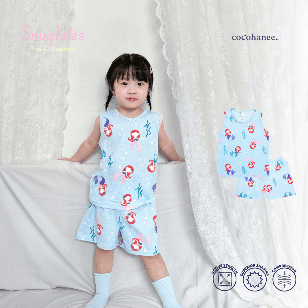 Cocohanee - Mermaid World - Sleeveless Set - Setelan Anak Tanpa Lengan
