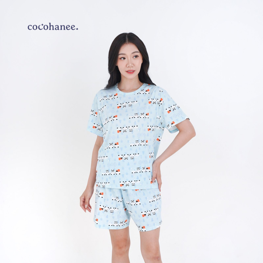 Cocohanee - Animal Train Adult Short Pajamas - Piyama Tidur Dewasa