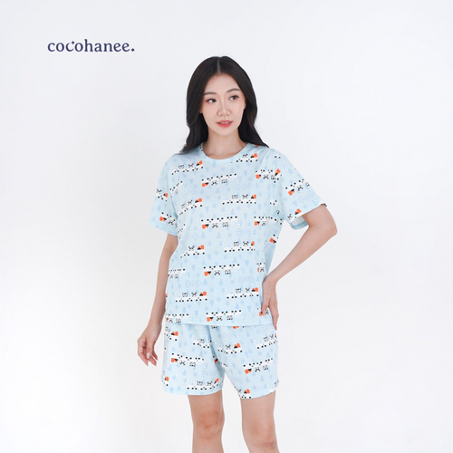 Cocohanee - Animal Train Adult Short Pajamas - Piyama Tidur Dewasa