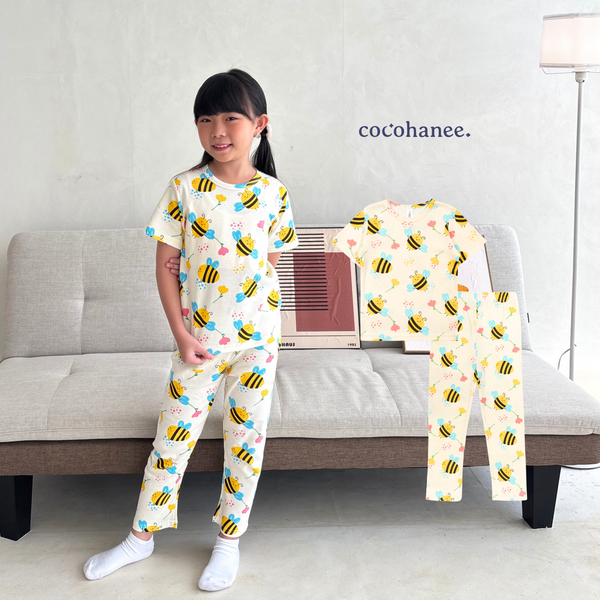Cocohanee - Morning Bee Cozy Pajamas - Piyama Tidur Anak