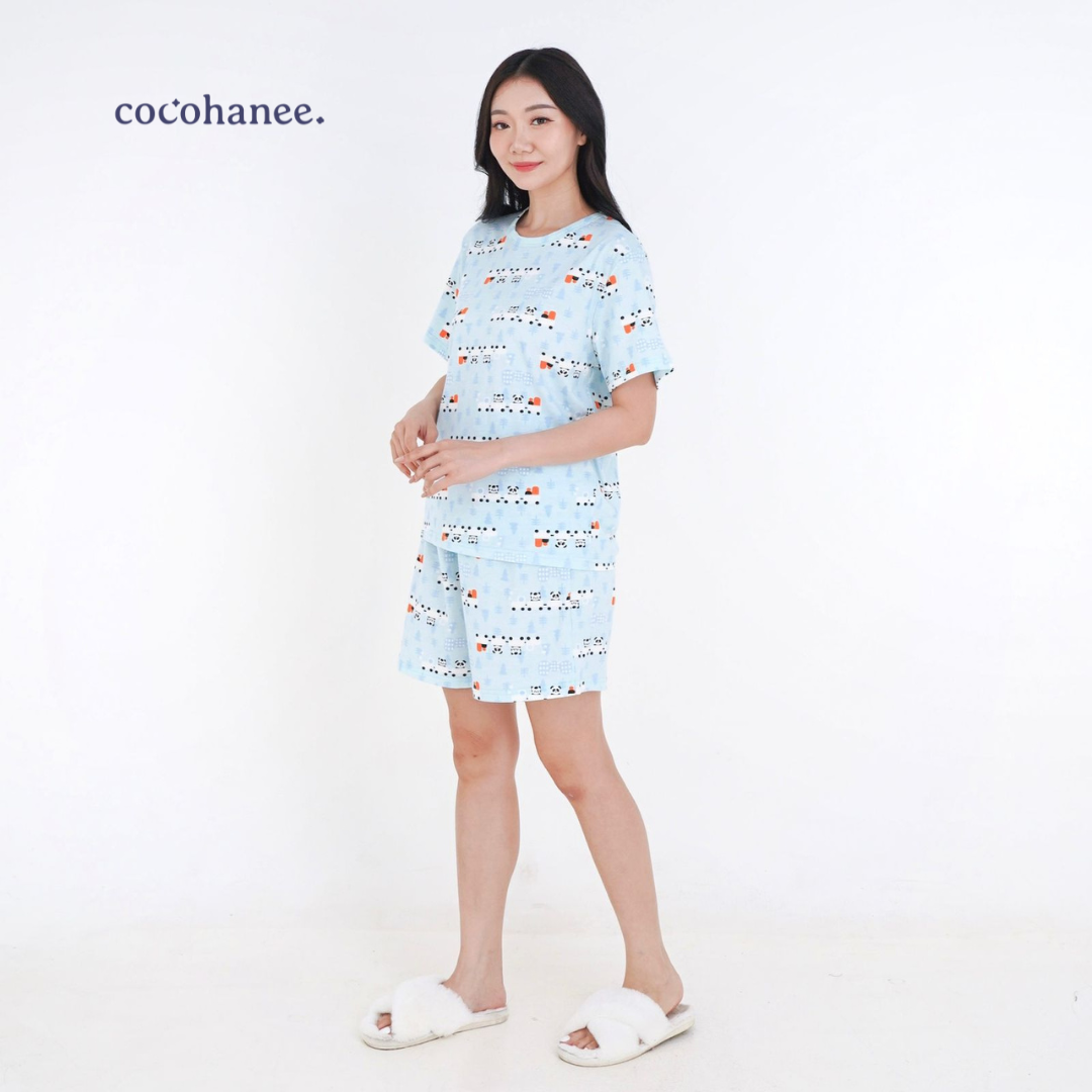 Cocohanee - Animal Train Adult Short Pajamas - Piyama Tidur Dewasa