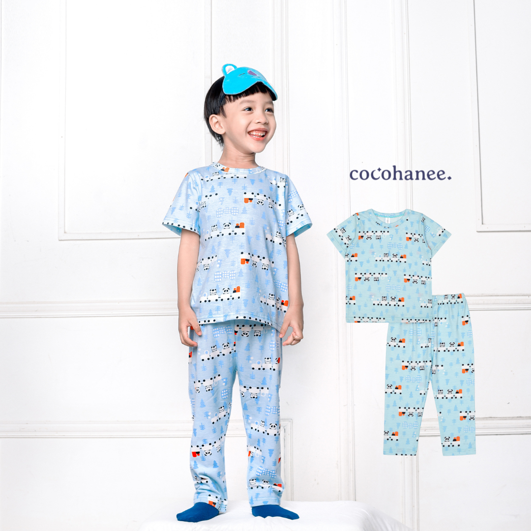 Cocohanee - Animal Train Cozy Pajamas - Piyama Tidur Anak