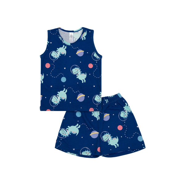 Cocohanee - Cosmic Dino Sleeveless Set - Setelan Anak Tanpa Lengan