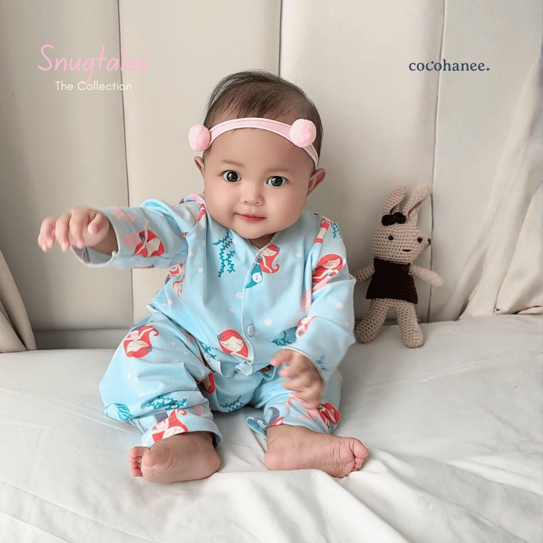 Cocohanee - Mermaid World - Baby Long Button Down Pajamas - Piyama Bayi dengan Kancing Depan