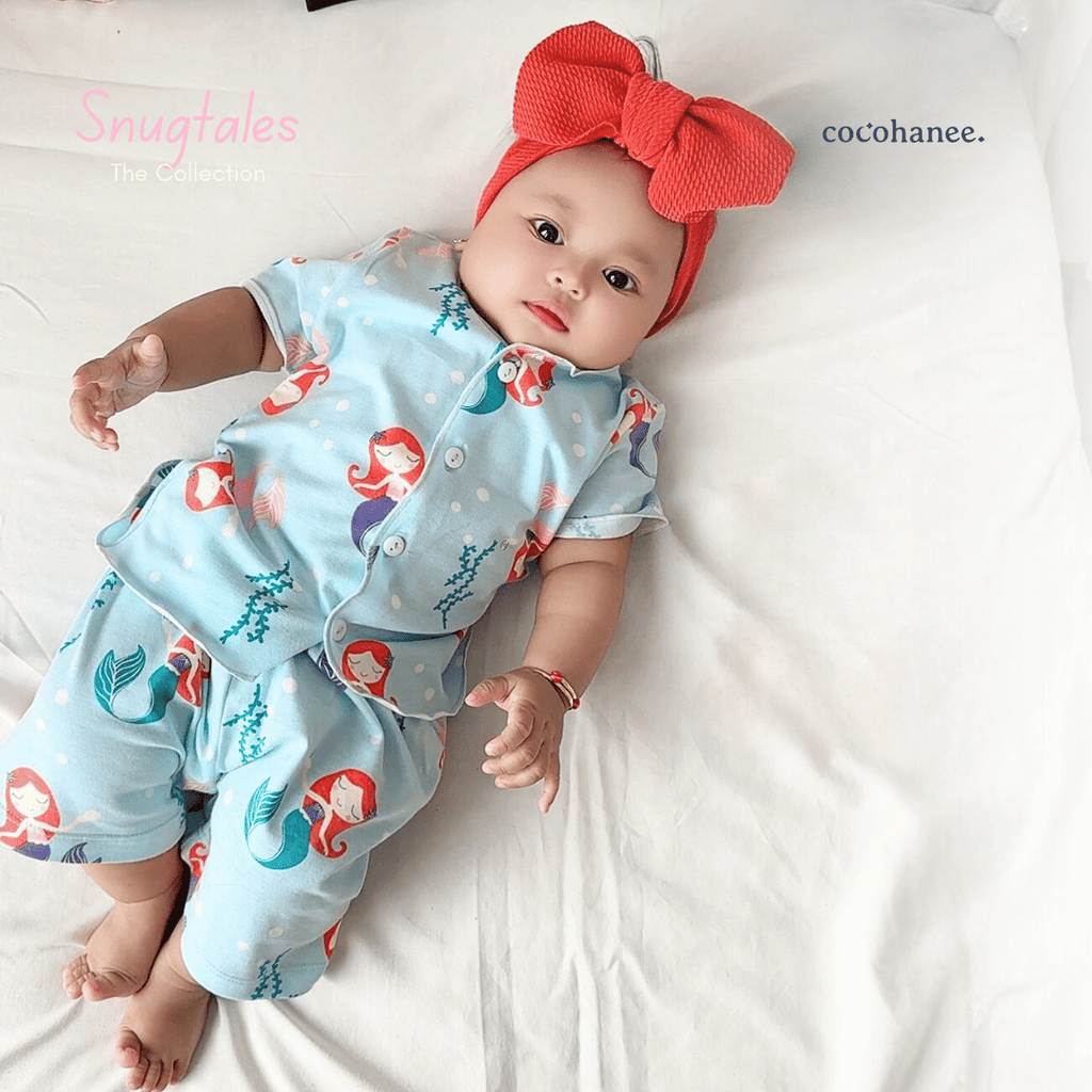 Cocohanee - Mermaid World - Baby Short Button Down Pajamas - Piyama Bayi dengan Kancing Depan