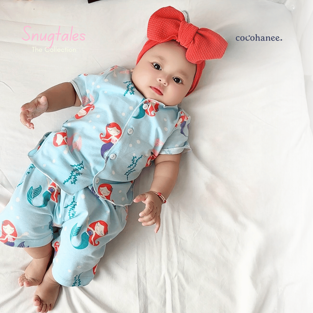 Cocohanee - Mermaid World - Baby Short Button Down Pajamas - Piyama Bayi dengan Kancing Depan