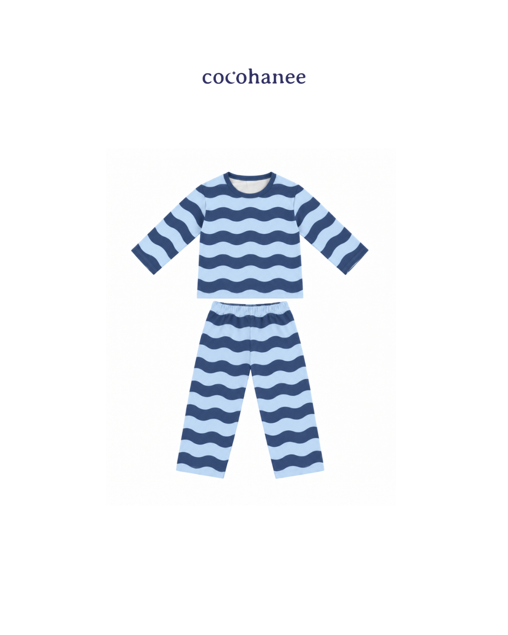 Cocohanee Classic Summer Vibe - Long Pajamas Jelly Wave