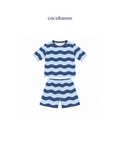 Cocohanee Classic Summer Vibe - Short Pajamas Jelly Wave
