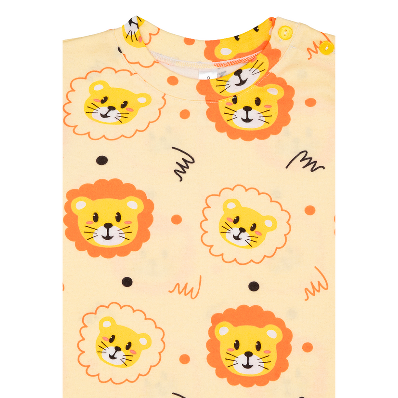 Cocohanee - Lion Shoulder Button Short Pajamas - Piyama Bayi dan Anak dengan Kancing di Bahu