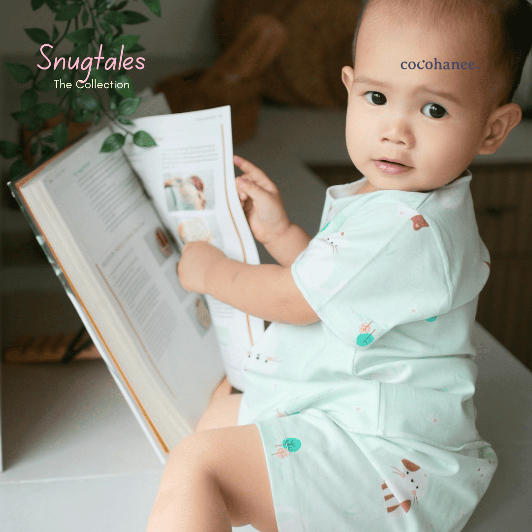 Cocohanee - Cats Playground - Baby Short Button Down Pajamas - Piyama Bayi dengan Kancing Depan