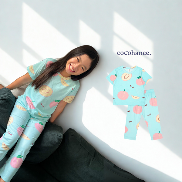 Cocohanee - Peach Perfect Cozy Pajamas - Piyama Tidur Anak