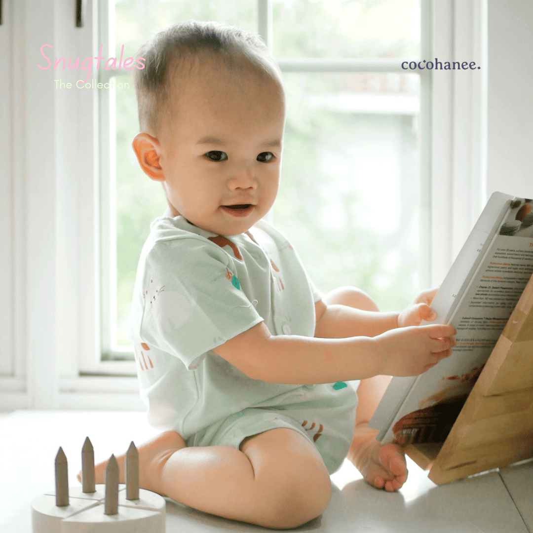 Cocohanee - Cats Playground - Baby Short Button Down Pajamas - Piyama Bayi dengan Kancing Depan