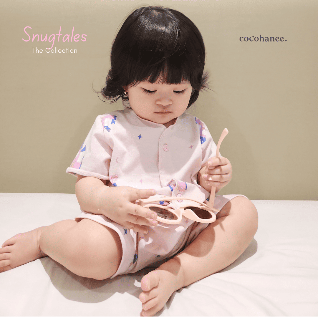 Cocohanee - Fairy Castle - Baby Short Button Down Pajamas - Piyama Bayi dengan Kancing Depan