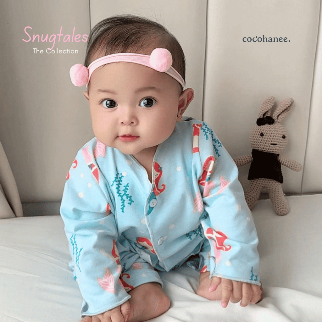Cocohanee - Mermaid World - Baby Long Button Down Pajamas - Piyama Bayi dengan Kancing Depan