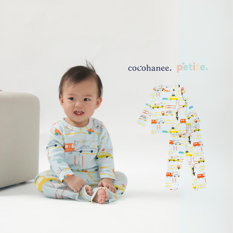 Cocohanee - Wheelscape Baby Long Pajamas - Piyama Tidur Bayi
