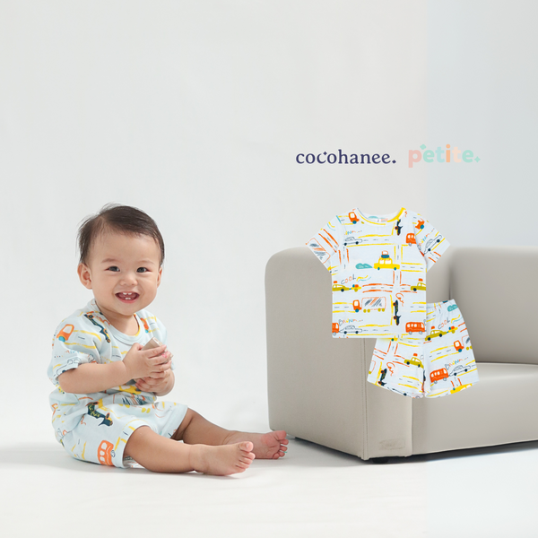 Cocohanee - Wheelscape Baby Short Pajamas - Piyama Tidur Anak