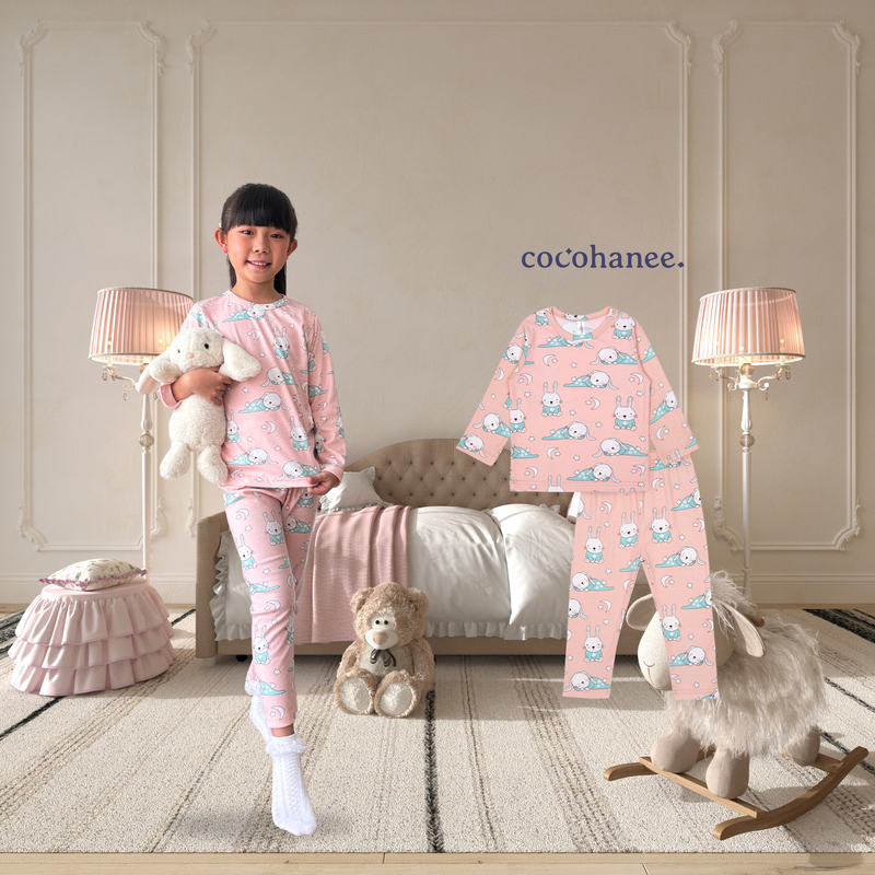 Cocohanee - Rabbit on Pajamas Long Pajamas - Piyama Tidur Anak