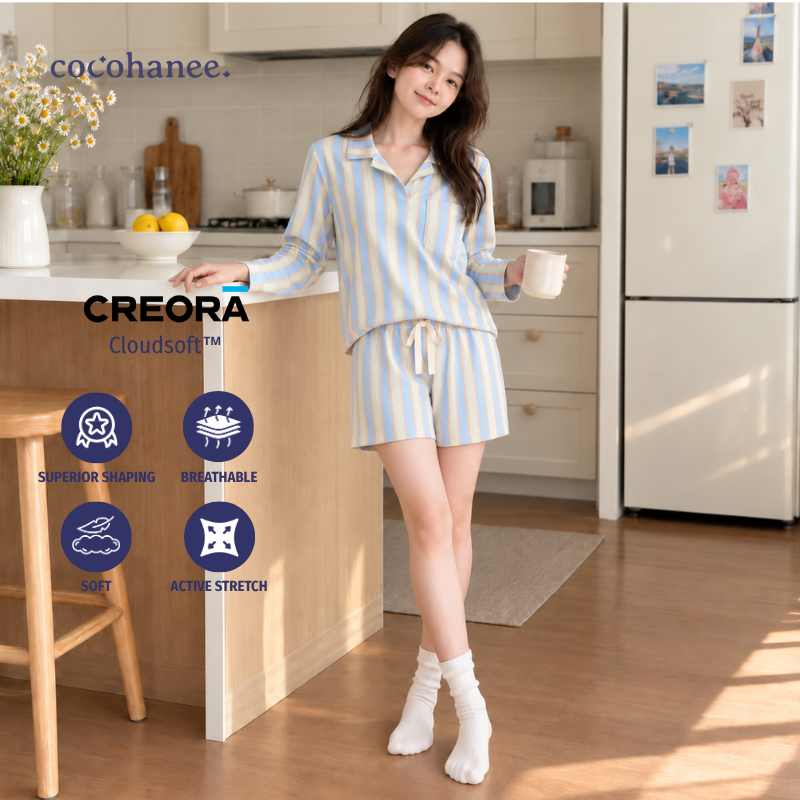 Cocohanee Classic Summer Vibe - Lune Oversize Chill Pajamas Coastal Play