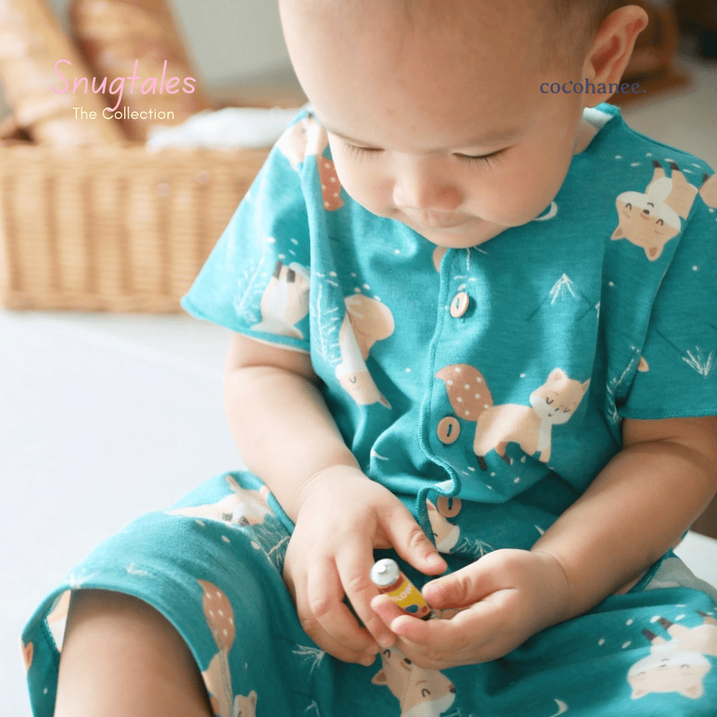 Cocohanee - Forest Night - Baby Short Button Down Pajamas - Piyama Bayi dengan Kancing Depan