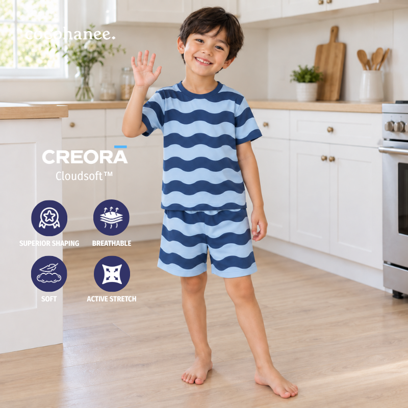Cocohanee Classic Summer Vibe - Short Pajamas Jelly Wave
