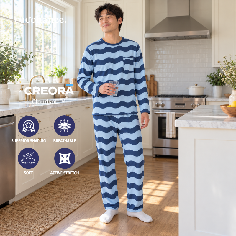 Cocohanee Classic Summer Vibe - Lune Long Pajamas Jelly Wave