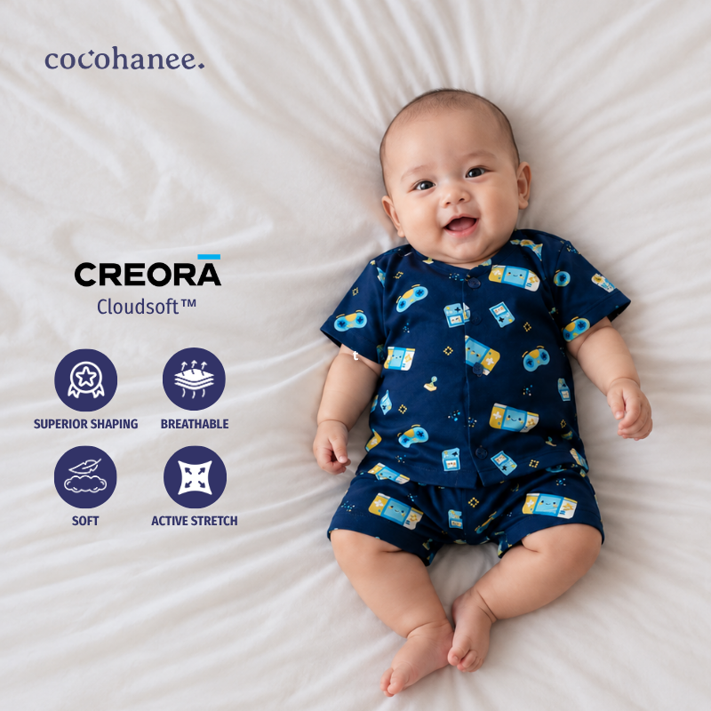 Cocohanee Wonderverse - Short Button Down Pajamas Game On!