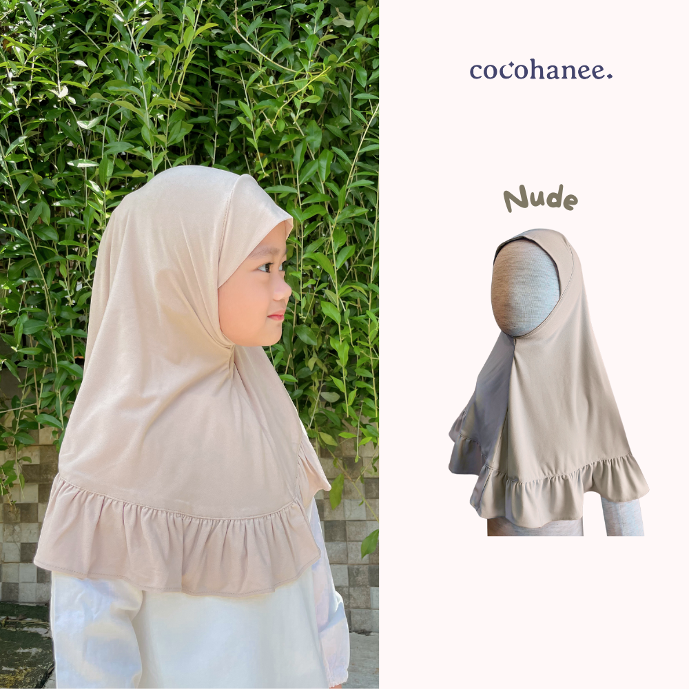 Cocohanee -  Hanee Ruffle Hijab - Jilbab Anak Instan