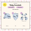 Baby Essentials Bundle - Set Topi, Mitten, Booties, Celemek Bayi