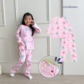 Cocohanee - Cinderelle Shoulder Button Long Pajamas - Piyama Bayi dan Anak dengan Kancing di Bahu